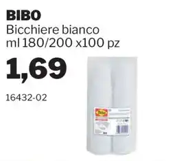 GrosMarket Bicchiere bianco BIBO offerta