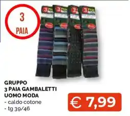Mercatò Extra 3 paia gambaletti uomo moda offerta