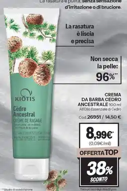 Stanhome Kiotis Crema da barba Cedro Ancestrale offerta