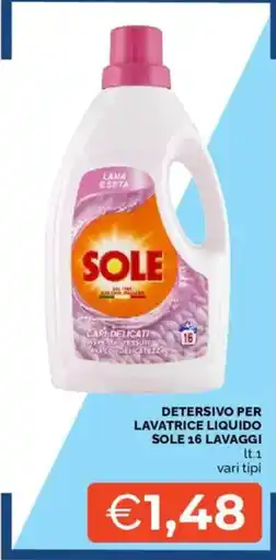 Mercatò Detersivo per lavatrice liquido Sole 16 lavaggi offerta