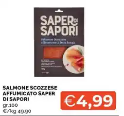 Mercatò Salmone scozzese affumicato saper di sapori offerta