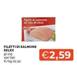 Mercatò Filetti di salmone Selex offerta