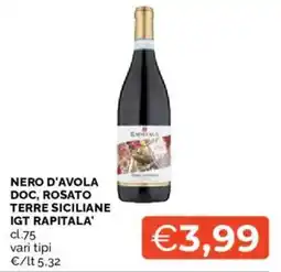 Mercatò Nero d'Avola Rosato Rapitala' offerta