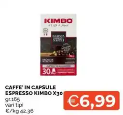 Mercatò Caffè in capsule espresso Kimbo offerta