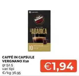 Mercatò Caffè in capsule Vergnano offerta