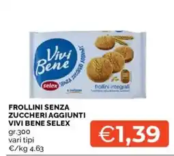 Mercatò Frollini senza zuccheri aggiunti Vivibene Selex offerta