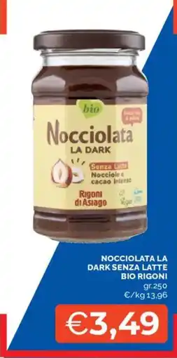 Mercatò Nocciolata la dark senza latte bio rigoni offerta