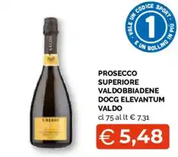 Mercatò Extra Prosecco superiore Valdobbiadene DOCG Elevatum Valdo offerta