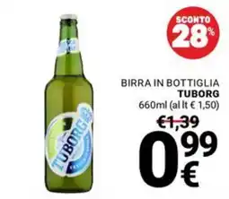 Supermercati Gulliver Birra in bottiglia Tuborg offerta