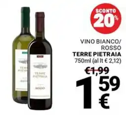 Supermercati Gulliver Vino bianco/rosso Terre Pietraia offerta
