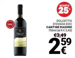 Supermercati Gulliver Dolcetto d'Ovada DOC Cantine Rasore offerta