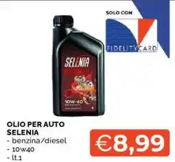 Mercatò Olio per auto Selenia offerta