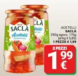 Supermercati Gulliver Acetelli Giardiniera Saclà offerta