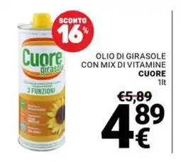 Supermercati Gulliver Olio di girasole con mix di vitamine Cuore offerta