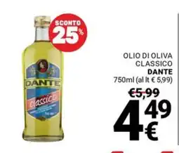 Supermercati Gulliver Olio di oliva classico Dante offerta