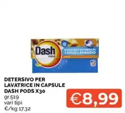 Mercatò Detersivo per lavatrice in capsule Dash Pods offerta