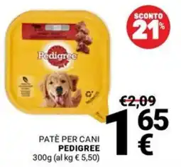 Supermercati Gulliver Paté per cani Pedigree offerta