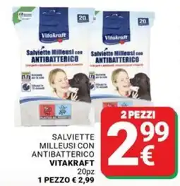 Supermercati Gulliver Salviette milleusi con antibatterico Vitakraft offerta