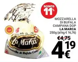Supermercati Gulliver Mozzarella di Bufala Campana La Marca offerta
