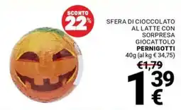 Supermercati Gulliver Sfera di cioccolato al latte con sorpresa giocattolo pernigotti offerta