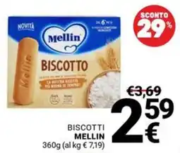 Supermercati Gulliver Biscotti Mellin offerta