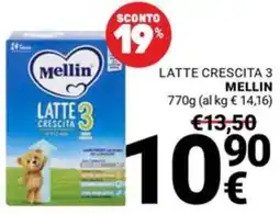 Supermercati Gulliver Latte crescita 3 Mellin offerta