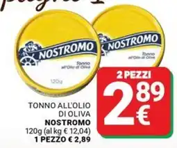 Supermercati Gulliver Tonno all'olio di oliva Nostromo offerta