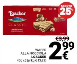 Supermercati Gulliver Wafer alla nocciola Loacker offerta