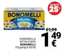 Supermercati Gulliver Camomilla setacciata Bonomelli offerta