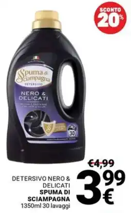 Supermercati Gulliver Detersivo Nero & Delicati Spuma di Sciampagna offerta