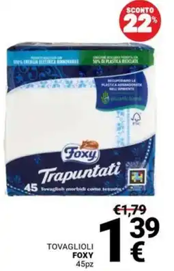 Supermercati Gulliver Tovaglioli Foxy offerta