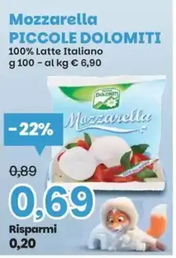 Prix Quality Mozzarella Piccole Dolomiti offerta
