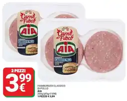 Supermercati Gulliver Hamburger classico di pollo AIA offerta