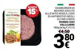 Supermercati Gulliver Hamburger di Nonno Gigi Vallcarni offerta