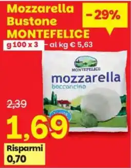 Prix Quality Mozzarella Bustone Montefelice offerta