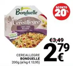 Supermercati Gulliver Cereallegre Bonduelle offerta
