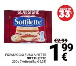 Supermercati Gulliver Formaggio fuso a fette Sottilette offerta