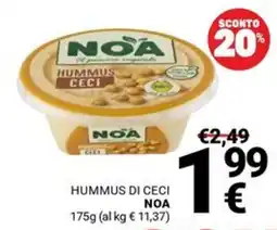 Supermercati Gulliver Hummus di ceci Noa offerta