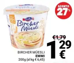 Supermercati Gulliver Bircher Muesli Emmi offerta