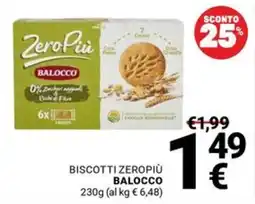Supermercati Gulliver Biscotti ZeroPiù Balocco offerta