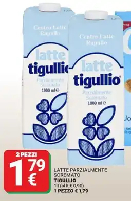 Supermercati Gulliver Latte parzialmente scremato Tigullio offerta