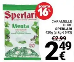 Supermercati Gulliver Caramelle dure Sperlari Menta offerta