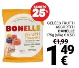 Supermercati Gulliver Gelées frutti assortiti Bonelle offerta