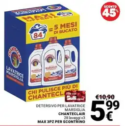 Supermercati Gulliver Detersivo per lavatrice Marsiglia Chanteclair offerta
