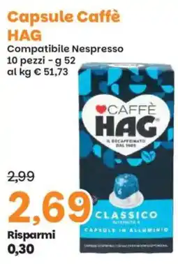 Prix Quality Capsule Caffè HAG offerta