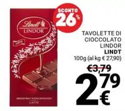 Supermercati Gulliver Tavolette di cioccolato Lindor Lindt offerta