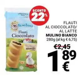 Supermercati Gulliver Flauti Cioccolato Mulino Bianco offerta