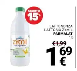 Supermercati Gulliver Latte senza lattosio Zymil Parmalat offerta