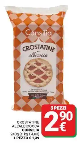 Supermercati Gulliver Crostatine all'albicocca Consilia offerta