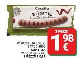 Supermercati Gulliver Würstel di pollo e tacchino Consilia offerta